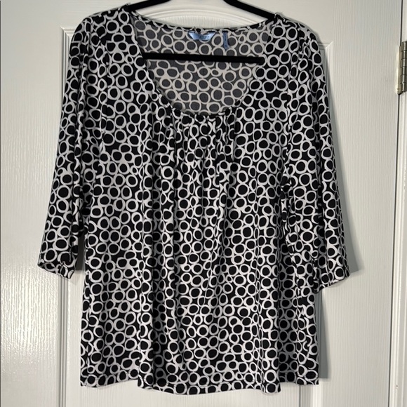 Izod Black and White Patterned Women's Top Women’s Size 2X - Picture 1 of 2